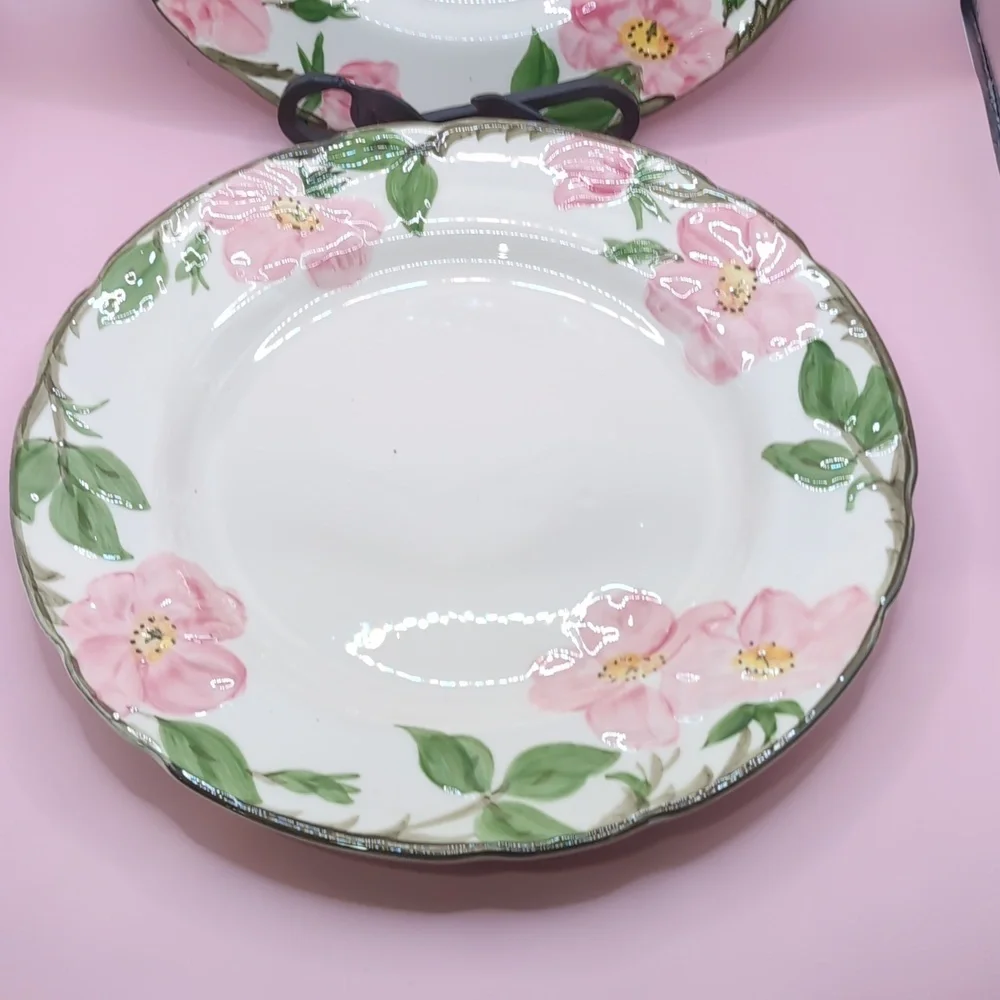 Vintage (2) Two Franciscan Desert Rose Earthenware Dinner Plates 10 5/8